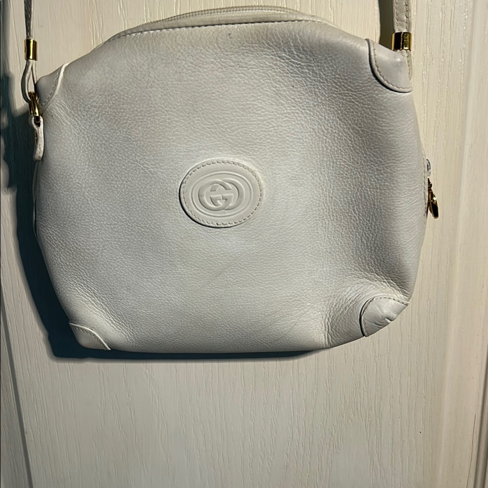Gucci Ivory Leather Shoulder Bag
